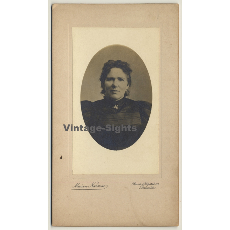 Maison Narcisse: Portrait Of Unidentified Woman*2 (Vintage Cabinet Card ~1900s/1910s)