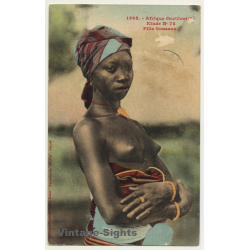 Collection Fortier: Fille Soussou / Semi Nude - Ethnic (Vintage PC ~1910s)