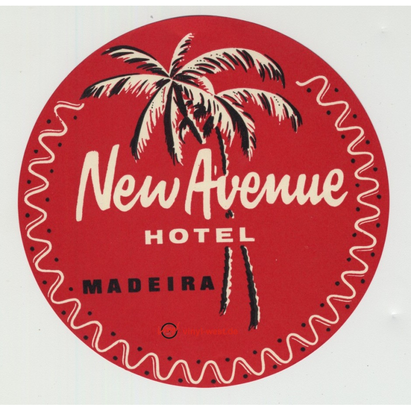 New Avenue Hotel - Madeira / Portugal (Vintage Luggage Label)