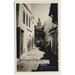 Tetuan / Morocco: Calle Sidi Ali Ben - Mosque - Raisun (Vintage RPPC  ~1920s/1930s)