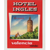 Hotel Ingles - Valencia / Spain (Vintage Luggage Label)