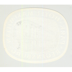 Park-Hotel Maximilian - Regensburg / Germany BLUE (Vintage Luggage Label)