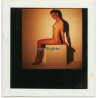 Semi Nude Woman On White Box / Wolfgang Klein (Vintage Polaroid Viva 1980s)