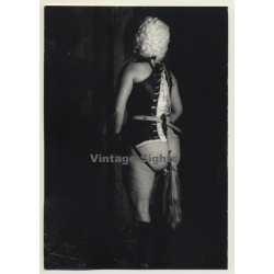 Mature Woman In Fetish Corset *3 / Ponytail - BDSM (Vintage Photo GDR ~ 1960s)