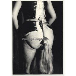 Mature Woman In Fetish Corset *4 / Ponytail - BDSM (Vintage Photo GDR ~ 1960s)