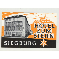 Hotel Zum Stern - Siegburg / Germany (Vintage Luggage Label)