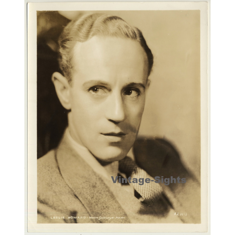 Leslie Howard - Actor / M.G.M. XLH-1 (Vintage Press Photo ~1930s)