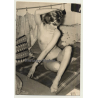 Slim Natural Nude Beauty *6 / On Blanket - Armpit (Vintage Photo Germany ~1950s)