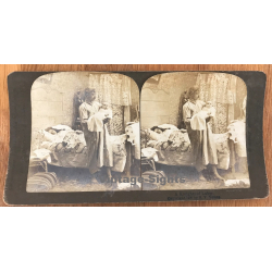 R.Y: Young: A K(night) Of Labor / Baby (Vintage Stereo Photo 1900)