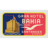 Gran Hotel Bahia - Santander / Spain (Vintage Luggage Label)