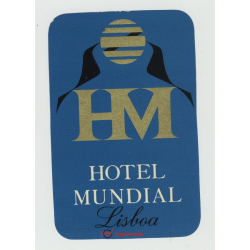 Hotel Mundial Lisboa / Portugal (Vintage Luggage Label)