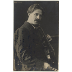 Belgian Violinist Jos Camby / Joseph Camby (Vintage Signed RPPC 1908)