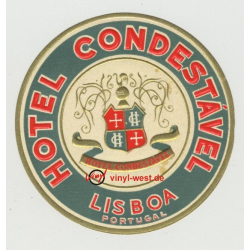 Hotel Condestável Lisboa / Portugal (Vintage Luggage Label)