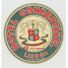 Hotel Condestável Lisboa / Portugal (Vintage Luggage Label)