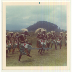 Congo: Native Dance Performance / Visit King Baudouin & Queen Fabiola (Vintage Photo 1970)