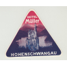 Hotel Müller - Hohenschwangau / Germany (Vintage Luggage Label)