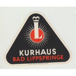 Kurhaus - Bad Lippspringe / Germany (Vintage Luggage Label LARGE)