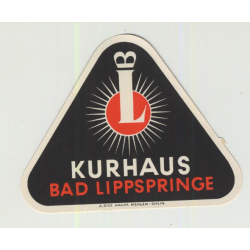 Kurhaus - Bad Lippspringe / Germany (Vintage Luggage Label SMALL)