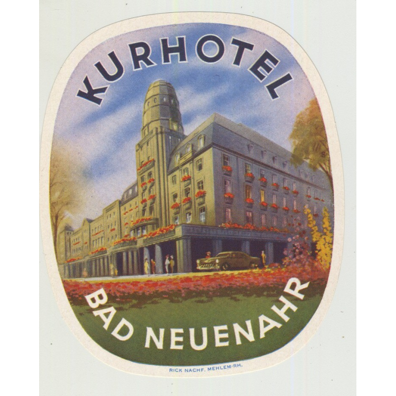 Kurhotel Bad Neuenahr / Germany (Vintage Luggage Label)