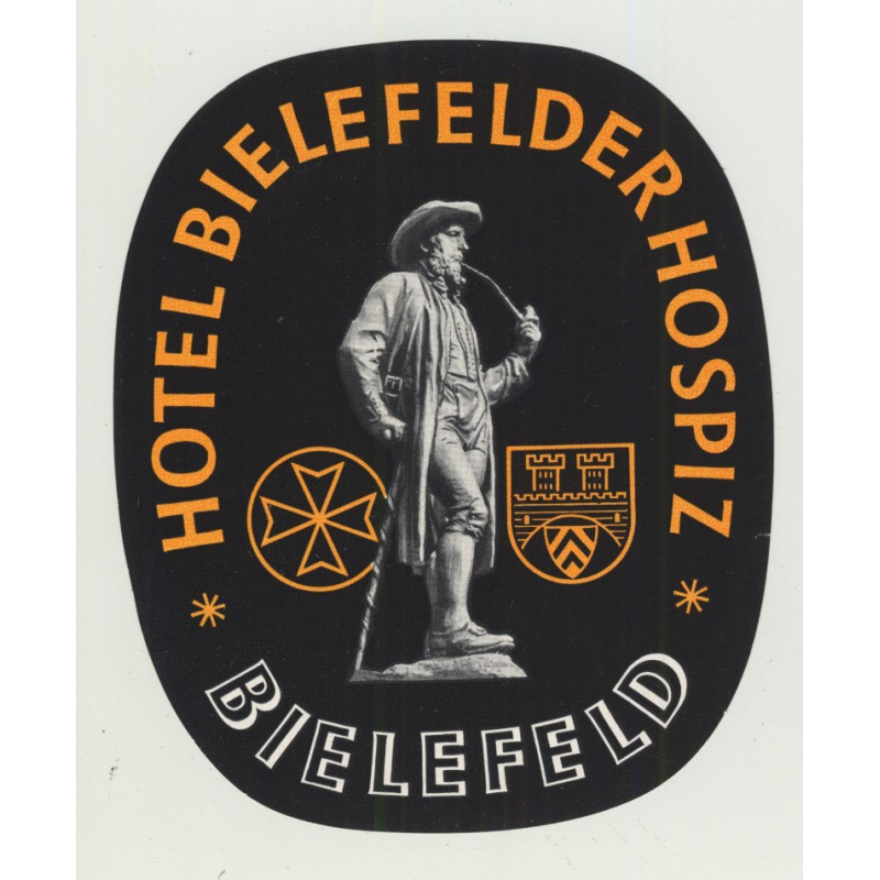 Hotel Bielefelder Hospiz - Bielefeld / Germany (Vintage Luggage Label)