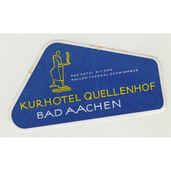 Kurhotel Quellenhof - Bad Aachen / Germany (Vintage Luggage Label)