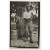 Belgian Farmer Grinds Scythe / Klumpen - Cloqs (Vintage Photo ~1930s/1940s)