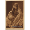 Lehnert & Landrock N° 122: Bedouine WIth Baby / Headdress (Vintage PC ~ 1920s)