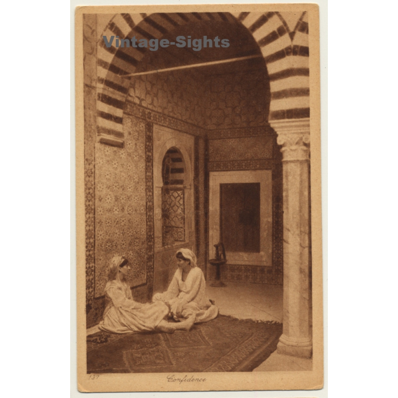 Lehnert & Landrock N° 137: Confidence / Moorish Architecture (Vintage PC ~1920s) Lehnert & Landrock N° 137: Confidence / Moorish Architecture (Vintage PC ~1920s)