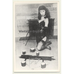 Bettie Page Lookalike *4 / Restraint - Rod - BDSM (Vintage RPPC 1964)