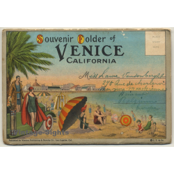 Venice / California: Souvenir Folder / Swim Fashion (Vintage PC - 16 Images 1923)