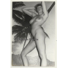 Brunette Nude In Front Of South Seas Photo Wallpaper*3 / Hairy Armpits (Vintage Photo GDR 1980s)
