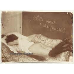 Eilette Vient À Être Fouettée / Bare Butt - Whip - BDSM (Vintage Photo ~1910s)