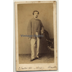 Ch. Billotte / Bruxelles: Portrait Of M. Van Cauter (Vintage Carte De Visite / CDV 1862)