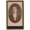 Deton-Cornand / Mons & Charleroi: Snobby Young Man / Dreamy Eyes - Moustache (Vintage Carte De Visite / CDV ~1880s/1890s)