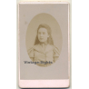 Portrait Of Unidentified Belgian Girl / Victorian Era (Vintage Carte De Visite / CDV ~1880s/1890s)