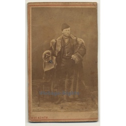 Photo Conti / Voronezh: Russian Man In Fur Coat (Vintage Carte De Visite / CDV ~1880s/1890s)