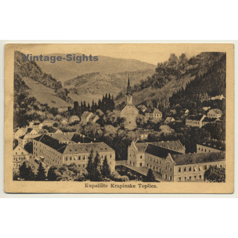 Krapinske Toplice / Croatia: View Over Village & Spa (Vintage PC 1925) Krapinske Toplice / Croatia: View Over Village & Spa (Vintage PC 1925)