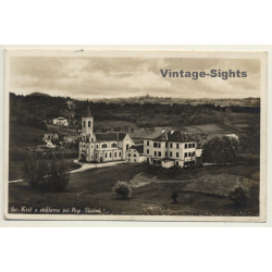 Rogaška Slatini / Slovenia: Sveti Križ - Holy Cross Parish Church (Vintage RPPC 1932)
