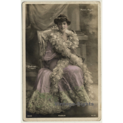 Reutlinger - Paris / Belle Epoque: Glamorous Woman (Vintage Hand Tinted RPPC ~1910s)