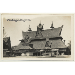 China: Chinese Temple - Pagoda House *2 (Vintage RPPC  ~1930s/1940s)