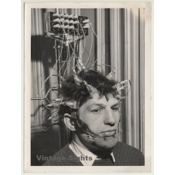 Electroencephalography - Brainwave Measurement (Vintage Press Photo ~1950s/1960s)