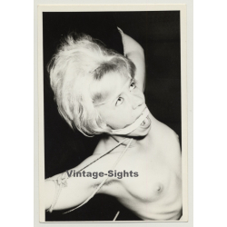 Slim Blonde Nude In Bondage / Gag - BDSM (Vintage Photo ~1960s)
