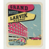 Grand Hotell - Larvik / Norway (Vintage Luggage Label 1950s)