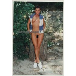 Slim Leggy Nude On Baltic Sea Beach / Eyes (Vintage Photo Germany ~1990s)