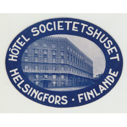 Hotel Societetshuset - Helsinki / Finland (Vintage Luggage Label)