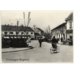 Valpovo / Croatia: Street View / Bicycles (Vintage RPPC 1967)