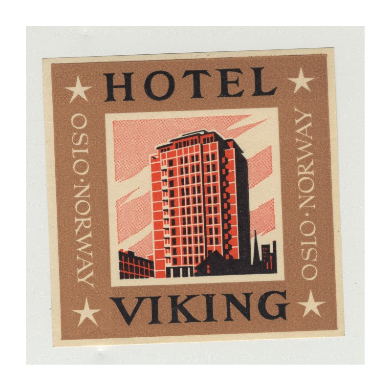 Hotel Viking - Oslo / Norway (Vintage Luggage Label)