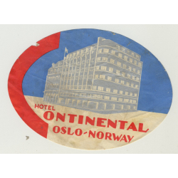 Hotel Continental - Oslo / Norway (Vintage Luggage Label)