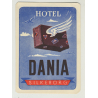 Hotel Dania - Silkeborg / Denmark (Vintage Luggage Label)