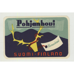 Hotel Pohjanhovi - Rovaniemi / Finland (Vintage Luggage Label)